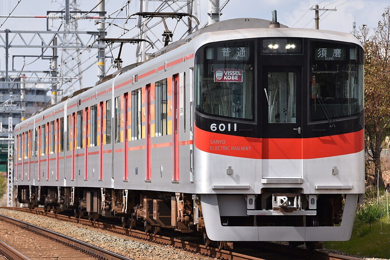 山陽電車6000系（参考：同種の車両。当日の車両とは異なる場合があります）